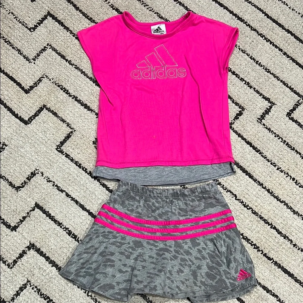 Adidas Pink and Gray Girls' Outfit